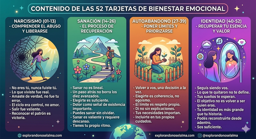 52 Cartas de Afirmación — Identidad, Sanación, Límites y Amor Propio
