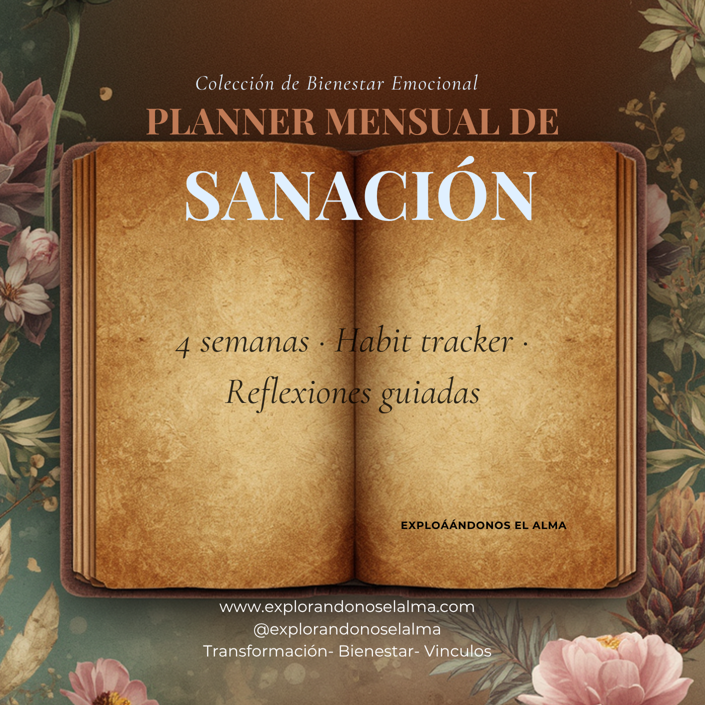 Planner Mensual de Sanación — 4 Semanas de Proceso Guiado